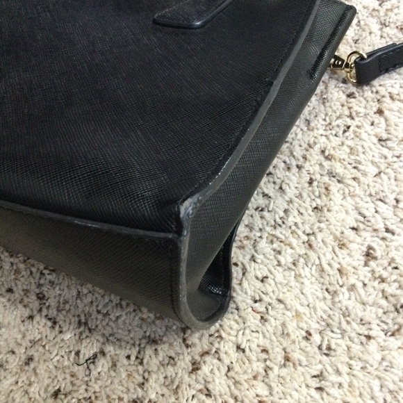 MANGO MNG Tote Bag Black Faux Leather Handbag - Picture 3 of 8